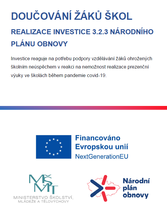 Plakát k projektu Doučování žáků škol